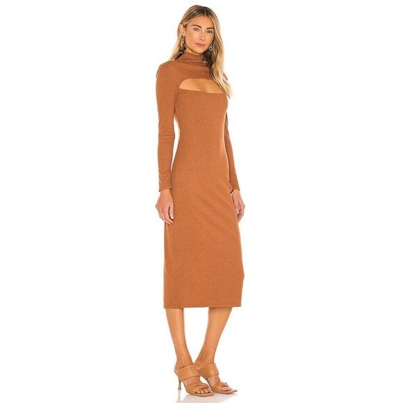 NBD Tahoe Midi Dress In Orange size XS - Picture 2 of 8
